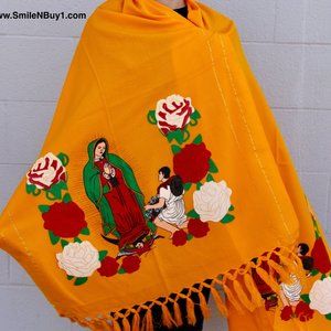Our Lady of Guadalupe Shawl Mexican rebozo Virgen